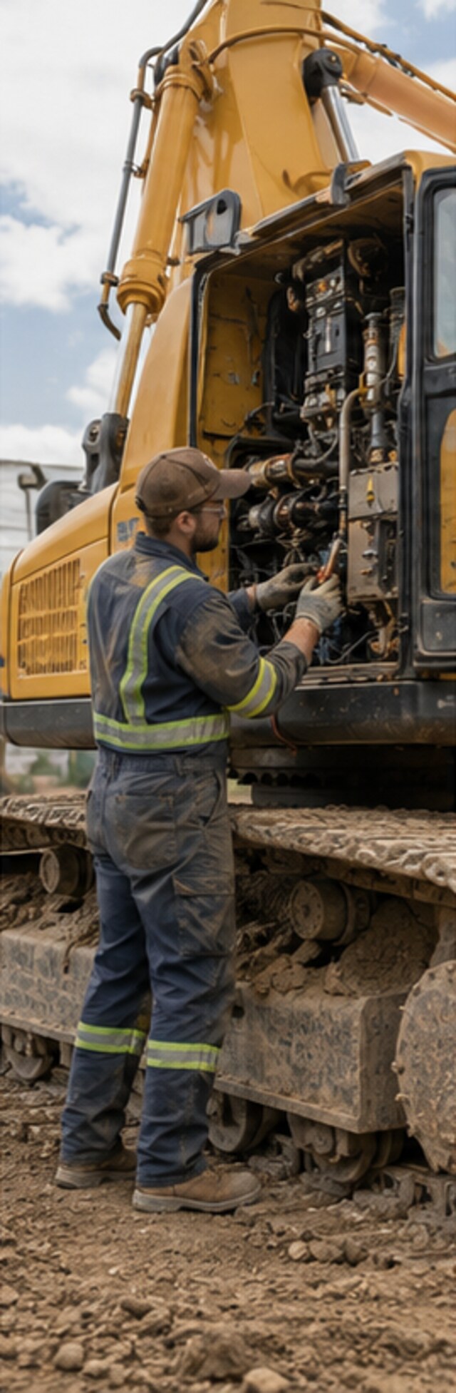 Heavy Duty Equipment Technician at work